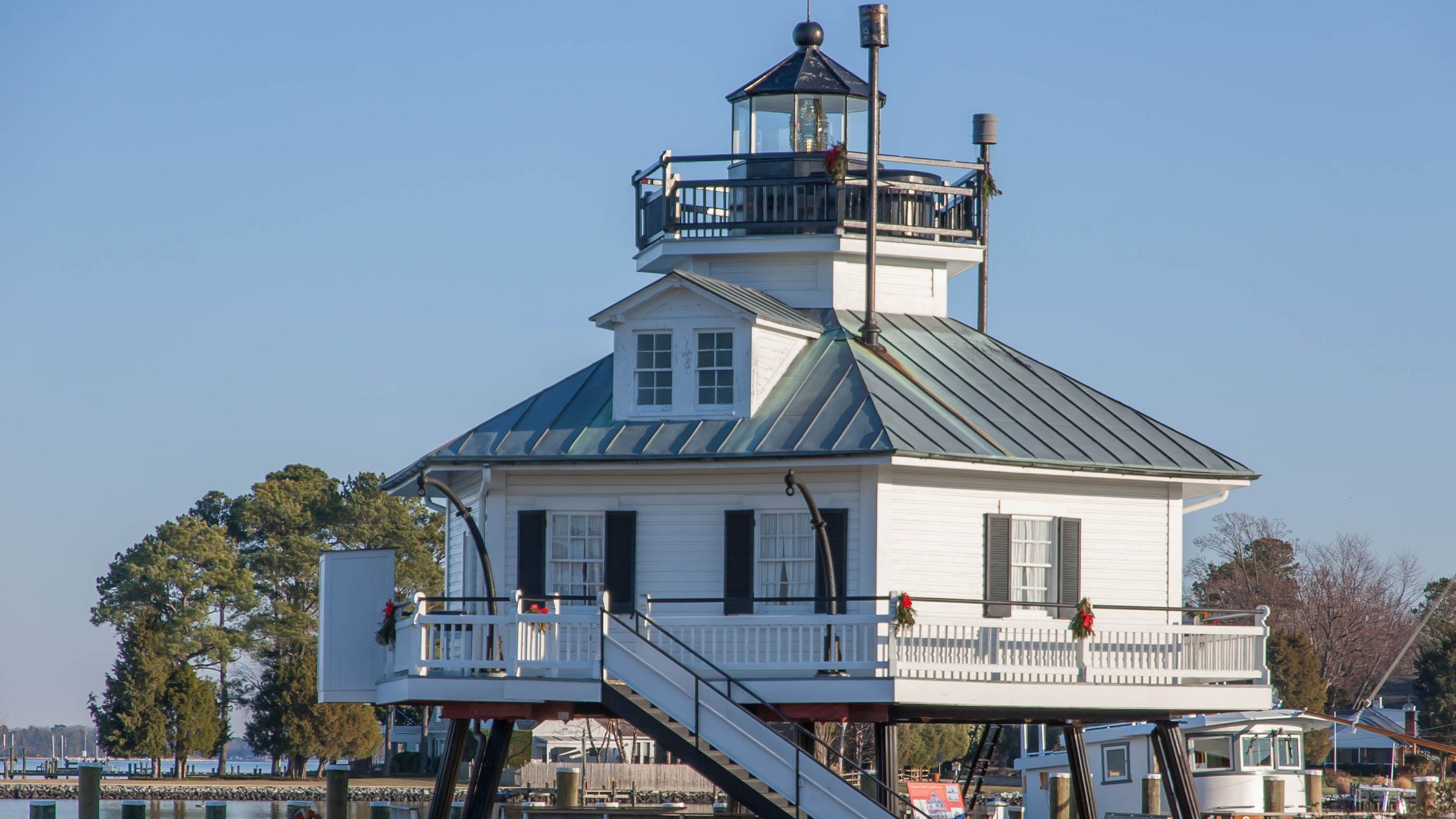The Hooper Strait lighthouse at the Chesapeake Bay Maritime Museum in St. Michaels