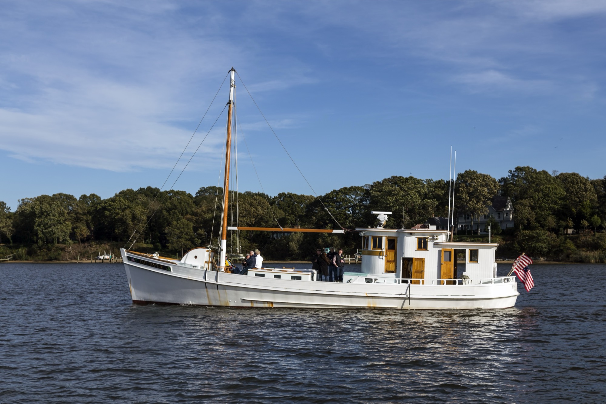 The 1925 oyster buy boat East Hampton on the Chester River at Chestertown, Maryland