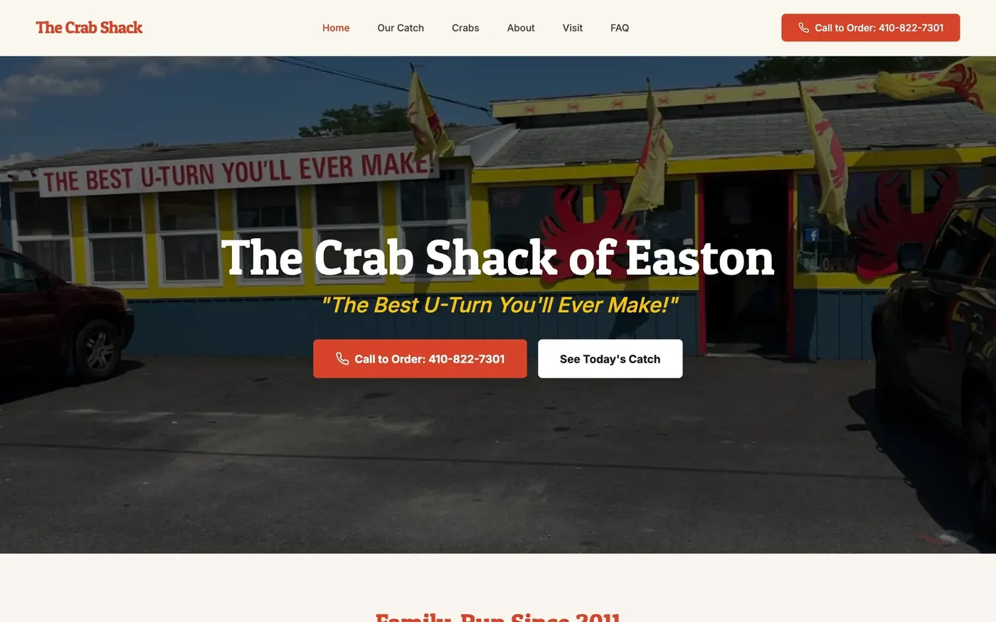 The Crab Shack of Easton, crab shack in Easton, MD: the home page