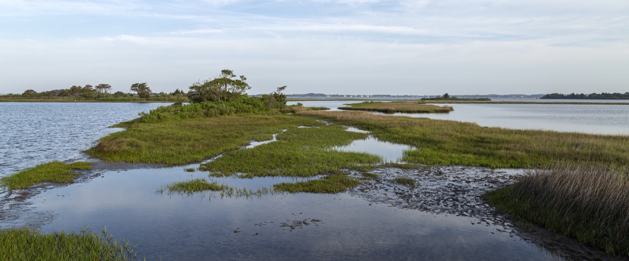 Sinepuxent Bay from Assateague Island, Maryland, in the early morning