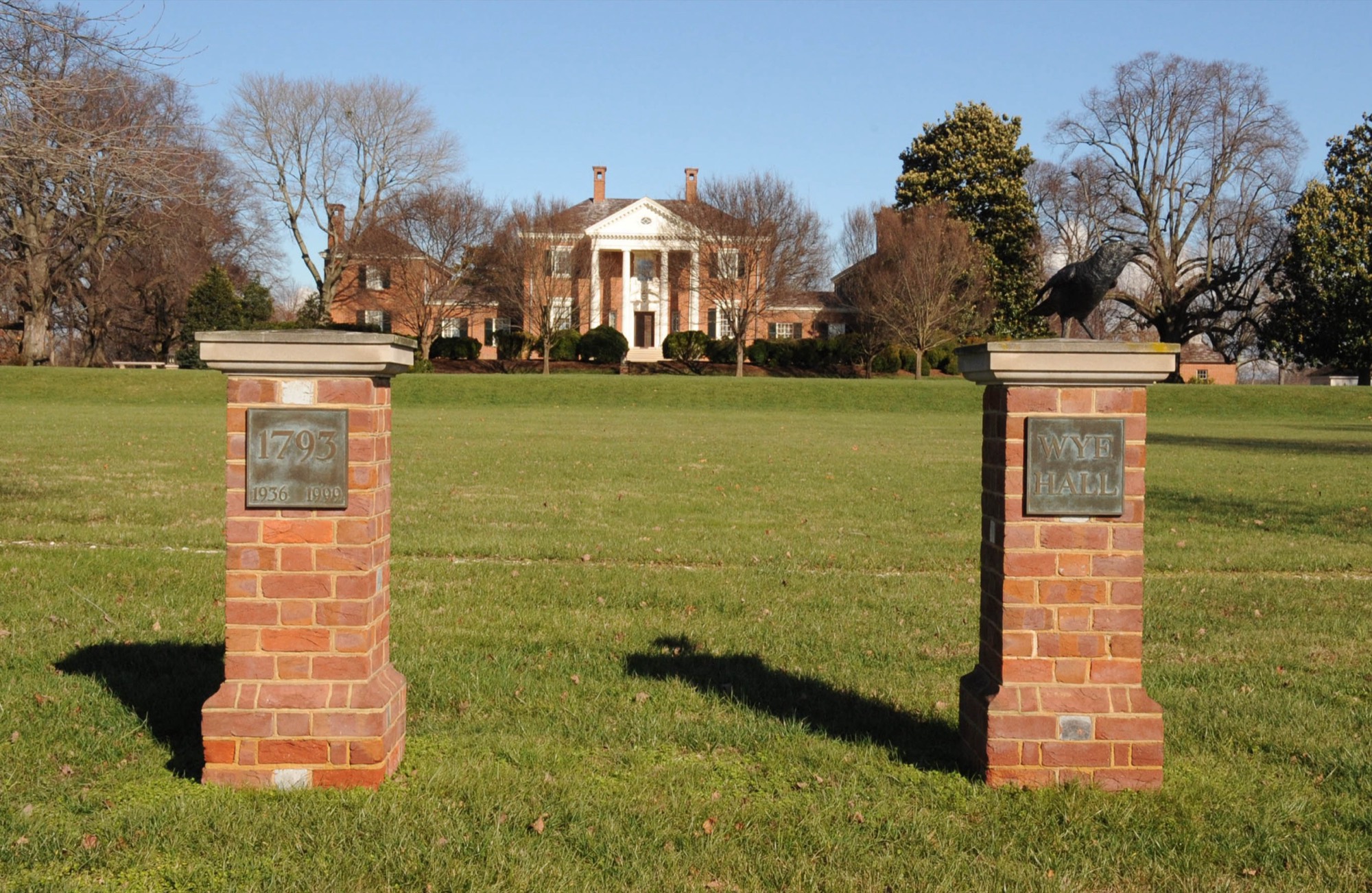 The gate at Wye Hall, Queenstown, Maryland