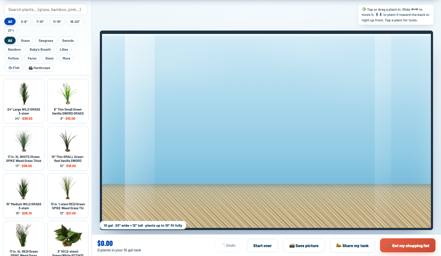 A custom product configurator we built end to end for a retail client